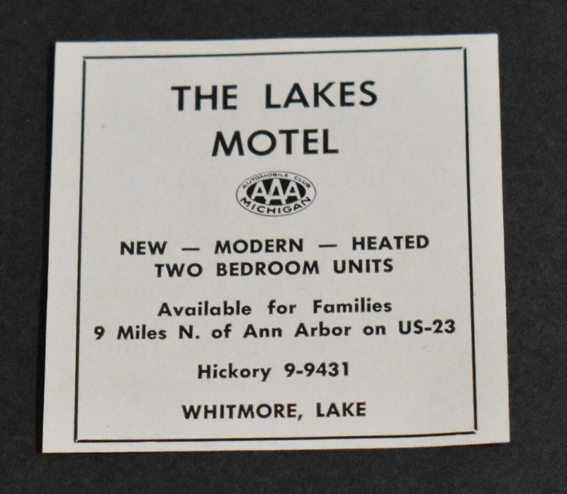 Lakes Motel - Old Yearbook Ad